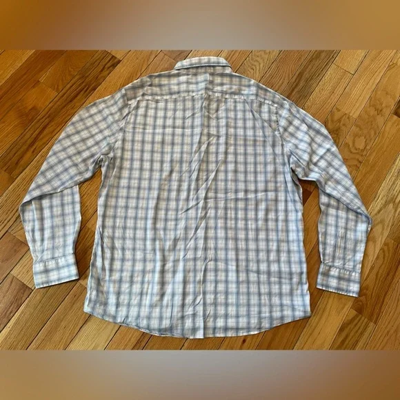Faherty Button Down Shirt Men’s Size XXL Plaid Blue White Preppy Long Sleeve - Picture 8 of 12